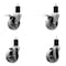 Service Caster 4'' Semi Steel Swivel 1-3/4'' Expanding Stem Caster Set 2 Total Lock Brakes, 4PK SCC-EXTTL20S415-SSR-2-S-2-134 - alternate 1